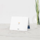 Bar Mitzvah Navy Blue Silver Tallit Script Modern Dankeskarte (Rückseite)