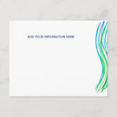 Bar Mitzvah Neon Green Information Card Begleitkarte (Rückseite)