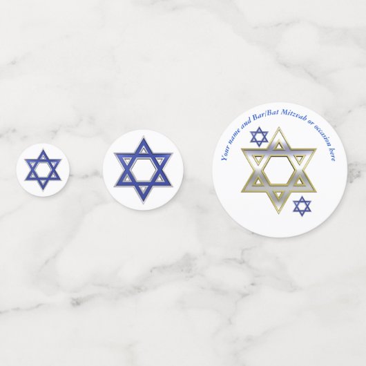 Bar Mitzvah oder Bat Mitzvah Konfetti (Vorderseiten)