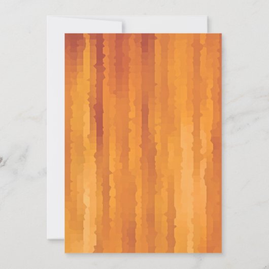 Bar Mitzvah Orange Streaks Einladung (Rückseite)