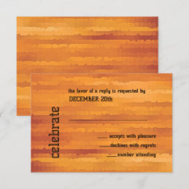 Bar Mitzvah Orange Techno Streaks Einladung UAWG