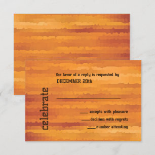 Bar Mitzvah Orange Techno Streaks Einladung UAWG