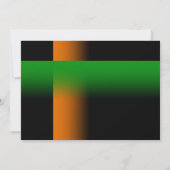 Bar Mitzvah Orange und Green auf jeder Farbe Einladung (Rückseite)