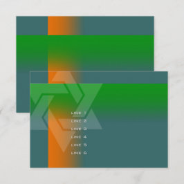 Bar Mitzvah Orange und Green auf jeder Farbe Karte