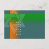 Bar Mitzvah Orange und Green auf jeder Farbe Karte (Vorderseite)