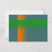 Bar Mitzvah Orange und Green auf jeder Farbe RSVP Karte (Rückseite)