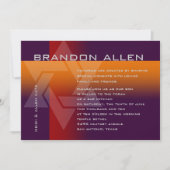 Bar Mitzvah Orange und Rot in jeder Farbe Einladung (Vorderseite)