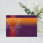 Bar Mitzvah Orange und Rot in jeder Farbe Karte (Stehend Vorderseite)