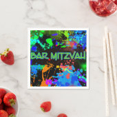 Bar Mitzvah Paint Spritzer, Paint Ball Paper Napki Serviette (Beispiel)