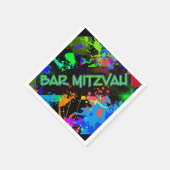 Bar Mitzvah Paint Spritzer, Paint Ball Serviette (Ecke)