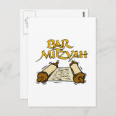 Bar Mitzvah Postkarte (Vorne/Hinten)
