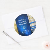 Bar Mitzvah Prayer Shawl Runder Aufkleber (Umschlag)