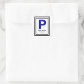 Bar mitzvah quadratischer aufkleber (Tasche)