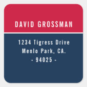 BAR MITZVAH QUADRATISCHER AUFKLEBER (Vorderseite)