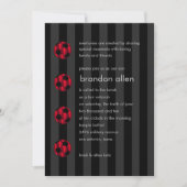 Bar Mitzvah Red and Black Soccer Ball Einladung (Vorderseite)
