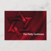 Bar Mitzvah Red Star von David Einladung (Vorderseite)