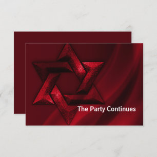 Bar Mitzvah Red Star von David Einladung