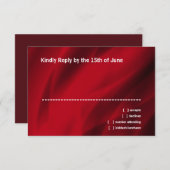 Bar Mitzvah Red Star von David RSVP Karte (Vorne/Hinten)