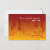 Bar Mitzvah Red und Orange UAWG RSVP Karte (Vorderseite)