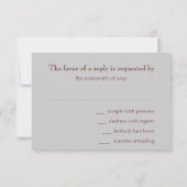 Bar Mitzvah Red und Silver Stripe Star von David RSVP Karte (Rückseite)