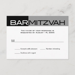 Bar Mitzvah Reply UAWG RSVP Karte