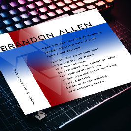 Bar Mitzvah Rot und Blau für jede Farbe Einladung