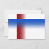 Bar Mitzvah Rot und Blau für jede Farbe RSVP Karte (Rückseite)