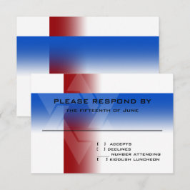 Bar Mitzvah Rot und Blau für jede Farbe RSVP Karte