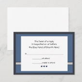 Bar Mitzvah RSVP Cards Karte (Vorne/Hinten)