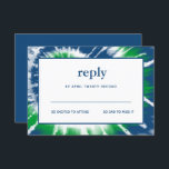 Bar Mitzvah RSVP-Karte mit blauer und grüner Gefär Einladung<br><div class="desc">Diese trendige Einsteckkarte weist eine blau-grün-spiralförmige gefärbte Krawatte auf. Fügen Sie den Text mithilfe des Vorlagenformulars hinzu. Ändern Sie den Schriftart,  das Layout und die Farben mithilfe der Funktion Anpassen.</div>