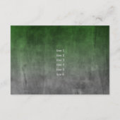 Bar Mitzvah Rugged Fade Green Empfang Einladung (Rückseite)