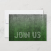 Bar Mitzvah Rugged Fade Green RSVP Card Karte (Vorderseite)