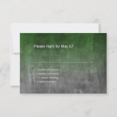 Bar Mitzvah Rugged Fade Green RSVP Card Karte (Rückseite)