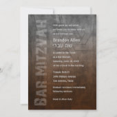 Bar Mitzvah Rugged Fade Rust Einladung (Vorderseite)