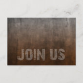 Bar Mitzvah Rugged Fade Rust RSVP Card Karte (Vorderseite)