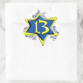 Bar MItzvah Runder Aufkleber (Tasche)
