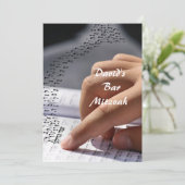 Bar Mitzvah/Schläger Mitzvah Einladung (Stehend Vorderseite)