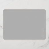 BAR MITZVAH, schlicht, modern, leicht, leicht grau Folieneinladung (Rückseite)