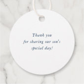 BAR MITZVAH schlicht, modern nfl grün schwarz Geschenkanhänger (Rückseite)