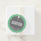 BAR MITZVAH schlicht, modern nfl grün schwarz Geschenkanhänger (Beispiel)