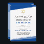 BAR MITZVAH Schlichter, moderner königsblauer Gold Einladung<br><div class="desc">von kat massard >>> www.simplysweetPAPERIE.com << Ein einfaches, aber elegantes Design für die BAT MITZVAH Ihres Sohnes. Mit dieser kleinen Nummer können Sie Ihre Freunde und Familie fühlen. Als Vorlage können Sie ganz einfach Ihre eigenen Daten hinzufügen, Ihr Foto hinzufügen oder auf den Knopf Anpassen klicken und Text, Schriftart, Größen...</div>