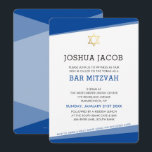 BAR MITZVAH Schlichter, moderner königsblauer Gold Einladung<br><div class="desc">von kat massard >>> www.simplysweetPAPERIE.com << Ein einfaches, aber elegantes Design für die BAT MITZVAH Ihres Sohnes. Mit dieser kleinen Nummer können Sie Ihre Freunde und Familie fühlen. Als Vorlage können Sie ganz einfach Ihre eigenen Daten hinzufügen, Ihr Foto hinzufügen oder auf den Knopf Anpassen klicken und Text, Schriftart, Größen...</div>