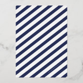 BAR MITZVAH schlichter Stern Moderner Minimalblau Folieneinladung (Rückseite)