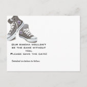 Bar Mitzvah Schuhe Postkarte (Rückseite)