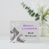 Bar Mitzvah Schuhe Postkarte (Stehend Vorderseite)
