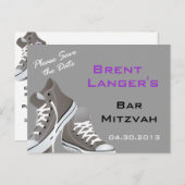 Bar Mitzvah Schuhe Postkarte (Vorne/Hinten)