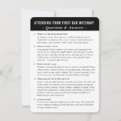 BAR MITZVAH Service Frage und Antwort Einladung (Vorderseite)