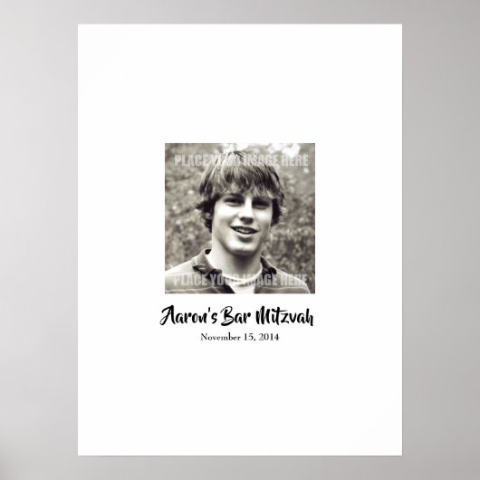 Bar Mitzvah Sign in Party Board Poster (Vorne)