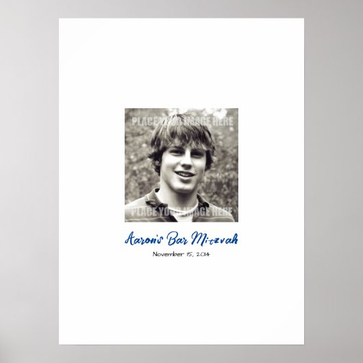 Bar Mitzvah Sign in Party Board Poster (Vorne)