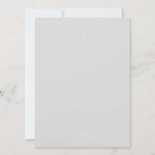 Bar Mitzvah Silver Blue Black Star von David Einladung (Rückseite)